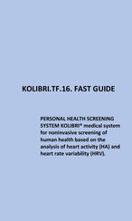 HEALTHENTIRE KOLIBRI Manual