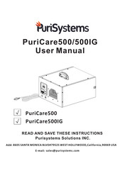 PuriSystems PuriCare 500 User Manual