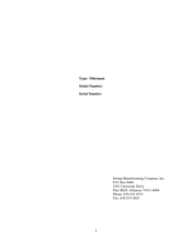 Strong Manufacturing FillerMate Owner's Manual
