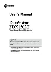 Eizo DuraVision FDX1502T-PBK User Manual