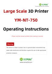 IEMAI YM-NT-750 Operating Instructions Manual