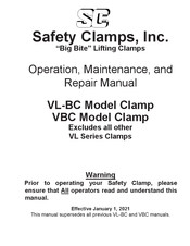 Safety Clamps VBCL Operation, Maintenance, And Repair Manual