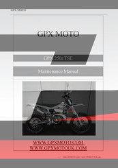 GPX MOTO GPX 250r TSE Maintenance Manual