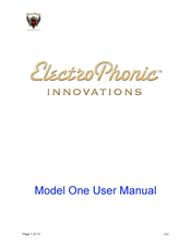 ElectroPhonic Innovations One User Manual