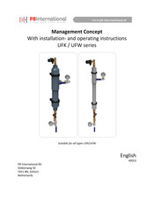 PB International UFK Series Installation And Operating Instructions Manual