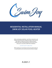 Swim Joy 2-1100-050 Installation Manual