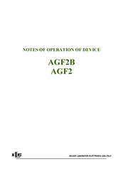 ILE AGF2B Manual
