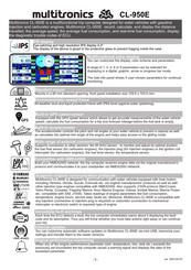 multitronics CL-950E Manual