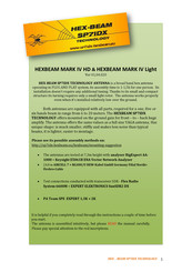 HEX-BEAM SP7IDX MARK IV HD Instructions Manual