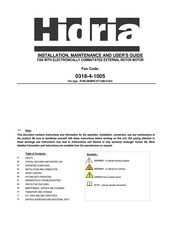 HIDRIA 0318-4-1005 Installation & Maintenance