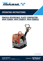 Mikasa MVH-508DSZ Operating Instructions Manual