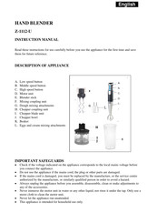 SAPIRHOME Z-1112-U Instruction Manual