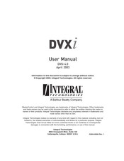 Integral Technologies DVXi XM32 User Manual