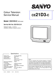 Sanyo CE21D3-C Service Manual