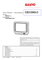 Sanyo CE21DN3-C Service Manual