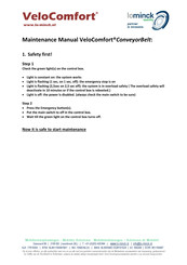 Lominck VeloComfort ConveyorBelt Maintenance Manual