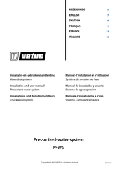 Vetus PFWS2419 Installation And User Manual