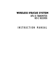 Clear-Com RCV-2 Instruction Manual