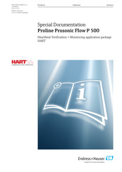 Endress+Hauser Hart Proline Promag P 500 Special Documentation