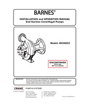 Crane Barnes 4030HCC Installation And Operation Manual