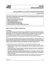 ST STA013 Application Note