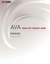 AVYCON AVA HDMI-SPT-1IN2OUT-HDR2 Manual