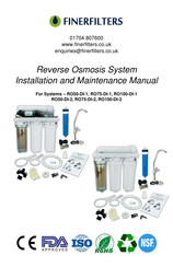 Finerfilters RO75-DI-1 Installation And Maintenance Manual