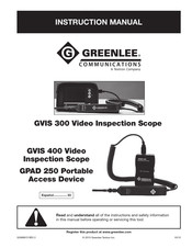Textron GREENLEE GVIS 300 Instruction Manual