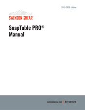 SWENSON SHEAR SnapTable PRO Manual