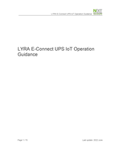 Next LYRA E-Connect UPS IoT Operation Guidance