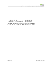 Next LYRA E-Connect UPS IoT Quick Start Manual