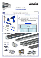 Motorline professional VARANDA Installation Manual