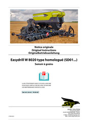 SKY Agriculture Easydrill W 8020 Original Instructions Manual