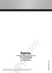 Hama 00062871 Operating	 Instruction
