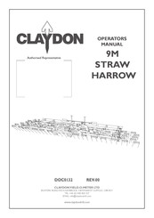 Claydon 15m Straw Harrow Operator's Manual