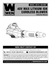 Wen 40410BT Instruction Manual