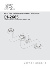 Lefroy Brooks C1-2665 Installation, Operating,  & Maintenance Instructions