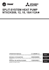 Mitsubishi Electric TRANE NTXCKS09A112A Operation Manual