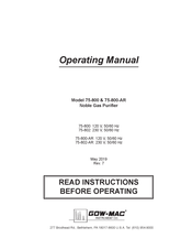 Gow-Mac 75-800-AR Operating Manual