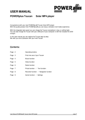 Powerplus Toucan User Manual