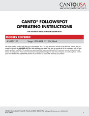 CANTO USA A10857190 Operating Instructions Manual