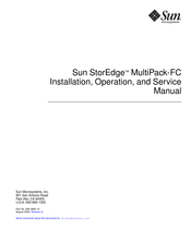 Sun Microsystems StorEdge MultiPack-FC Installation, Operation And Service Manual