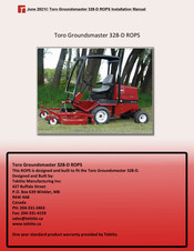 Toro Groundsmaster 328-D ROPS Installation Manual