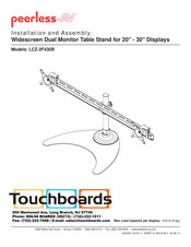 Touchboards peerless-AV LCZ-2F430B Installation And Assembly Manual