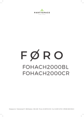 PartySpace FORO FOHACH2000BL Manual