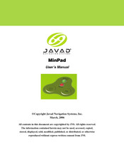Javad MinPad User Manual