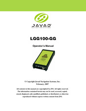 Javad LGG100-GG Operator's Manual