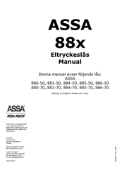 Assa Abloy ASSA 88x Series Manual