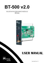 Heritage Audio BT-500 v2.0 User Manual