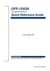 Avalue Technology OFP-15W38 Quick Reference Manual